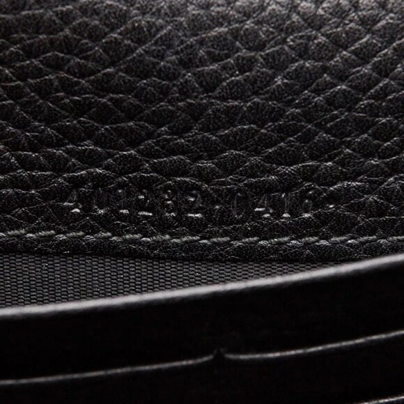 Gucci Black Pebbled Leather Marmont Mini Chain Bag - Picture 12 of 12